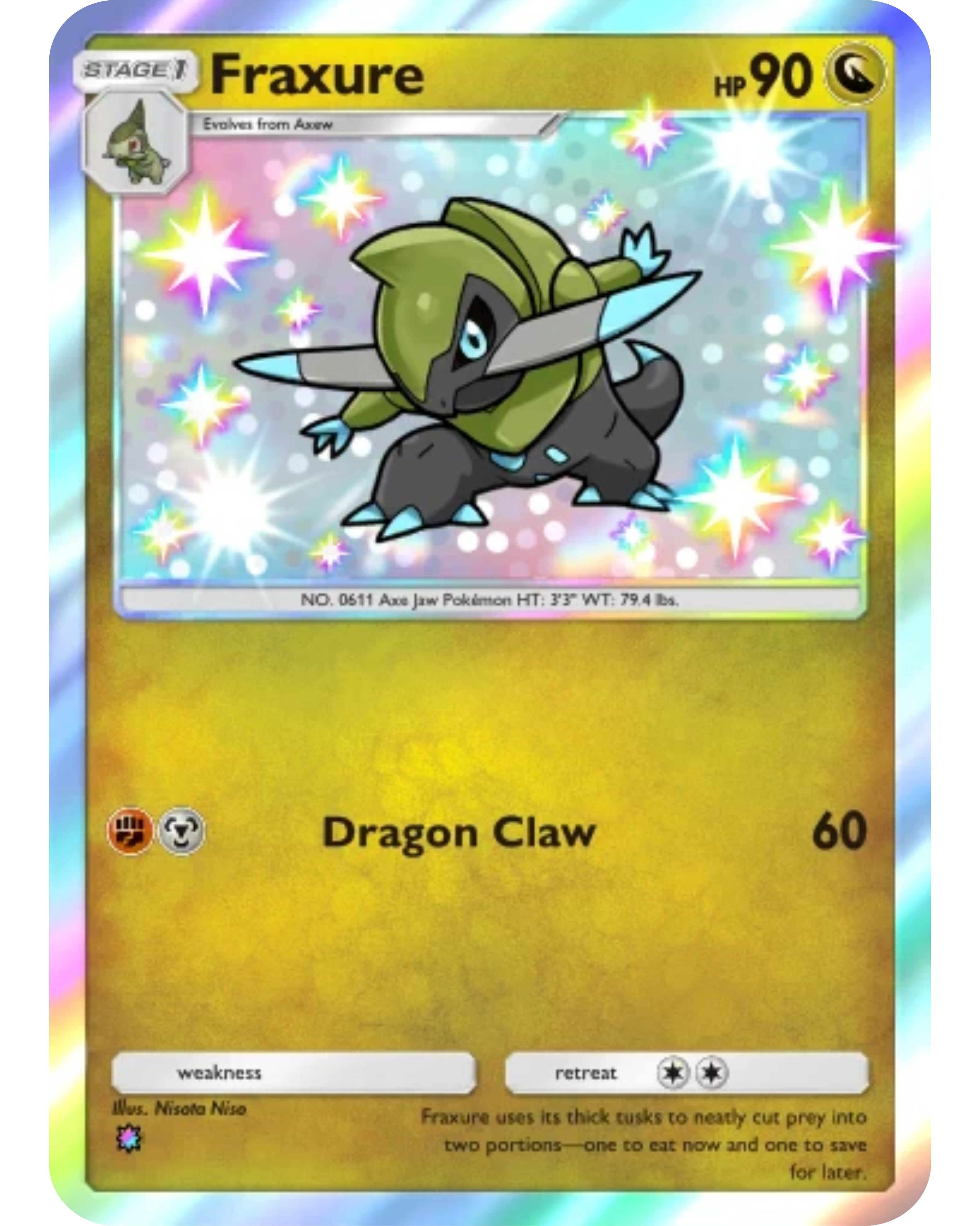 [ESP | ENG | 中文] ⭐️ 1 Star Shiny - Fraxure Pokémon TCG Pocket Trading.
