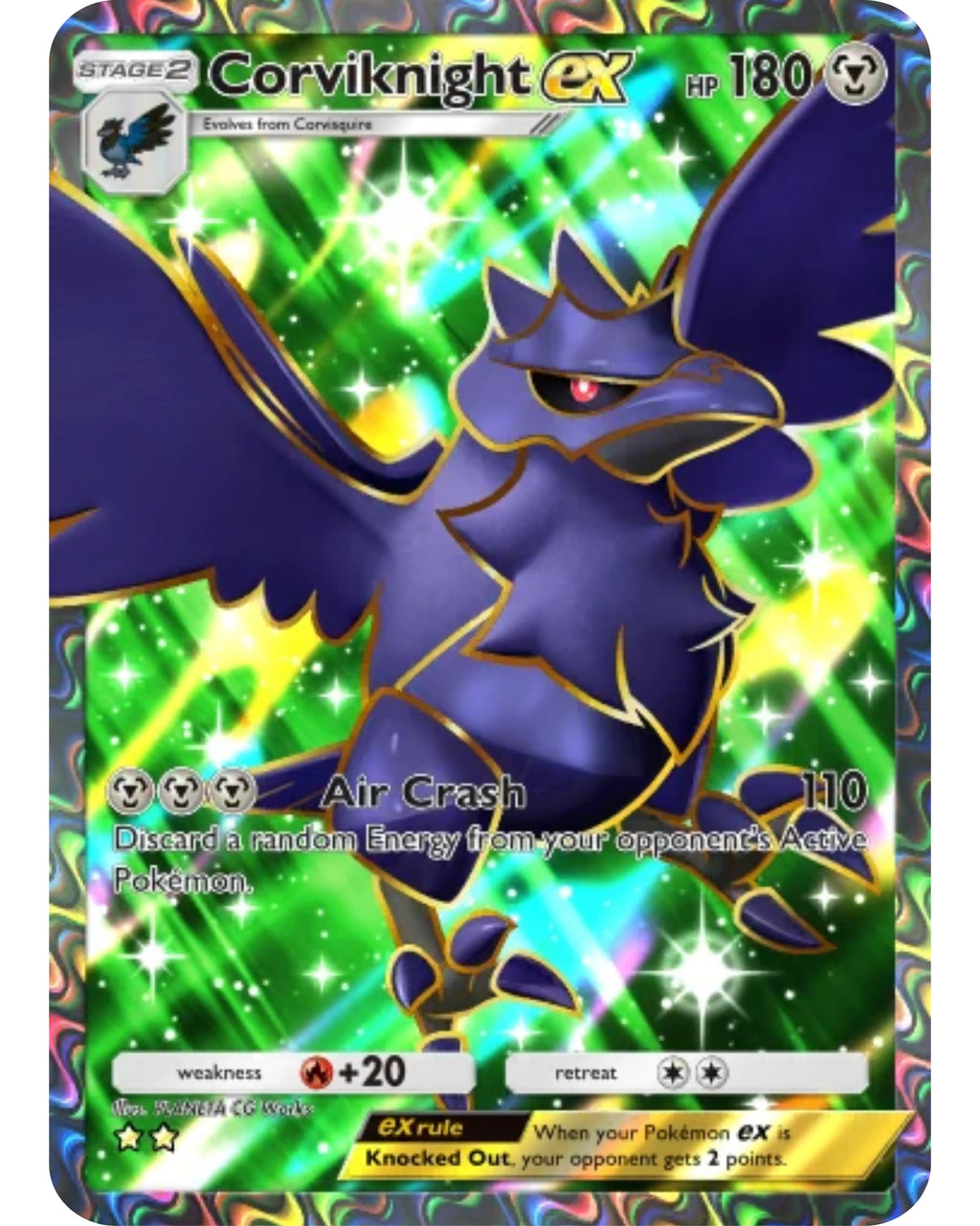 [ESP | ENG | 中文] ⭐️⭐️ Full Art 2-Star Corviknight Ex | Pokémon TCG Pocket Trading