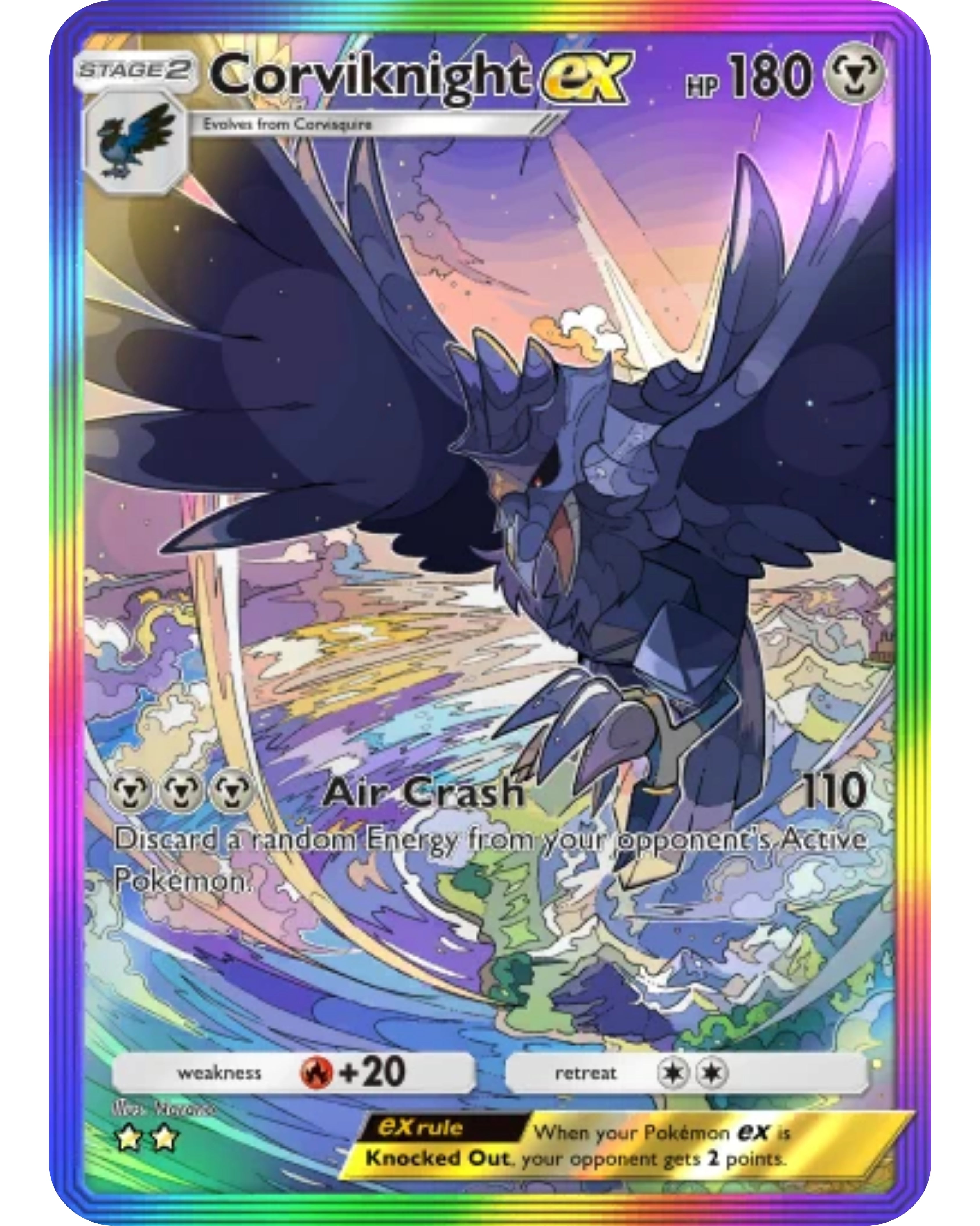 [ESP | ENG | 中文] ⭐️⭐️ Full Art 2- Corviknight Ex | Pokémon TCG Pocket Trading