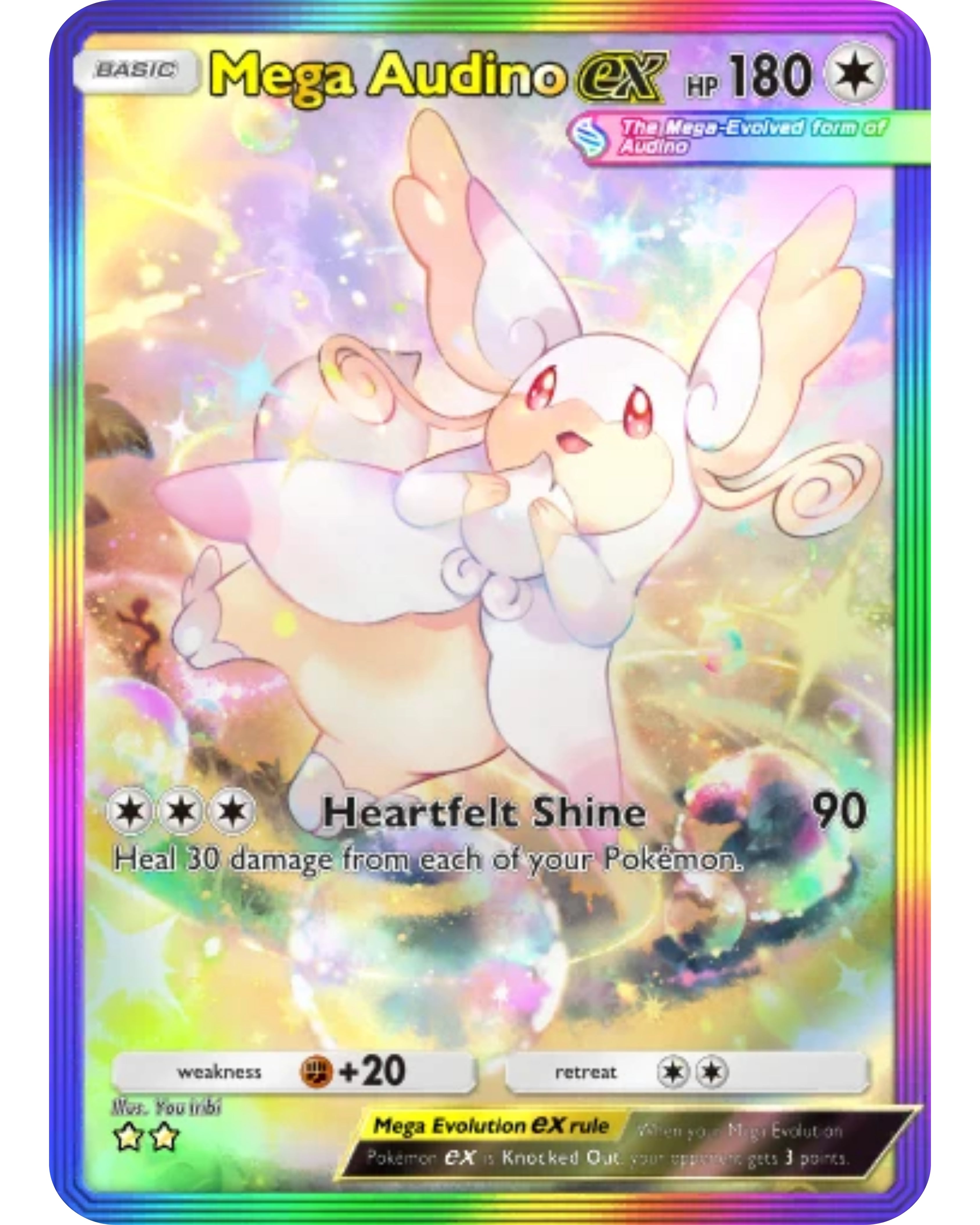 [ESP | ENG | 中文] ⭐️⭐️ Full Art 2- Mega Audino Ex | Pokémon TCG Pocket Trading