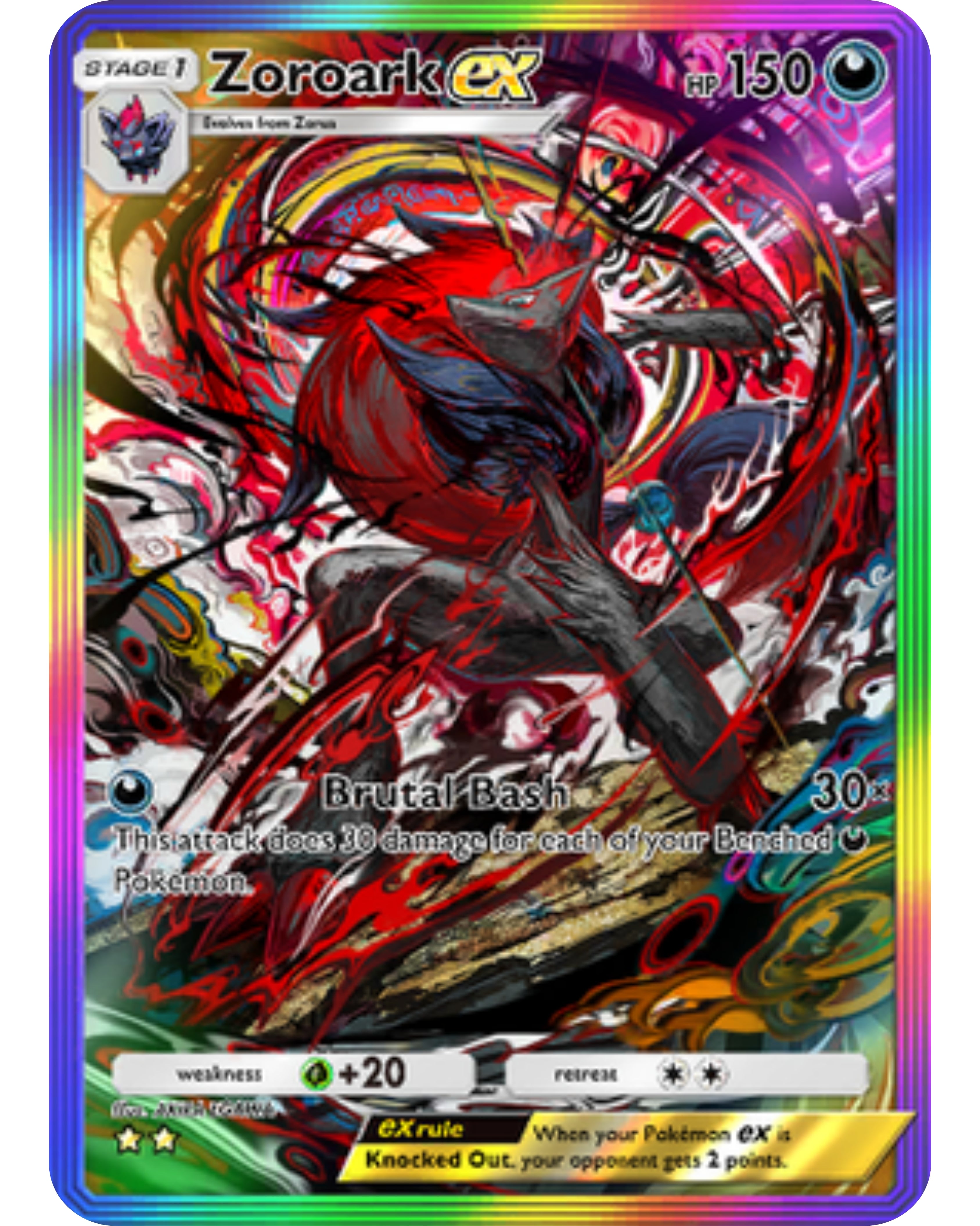[ESP | ENG | 中文] ⭐️⭐️ Full Art 2- Zoroark Ex | Pokémon TCG Pocket Trading