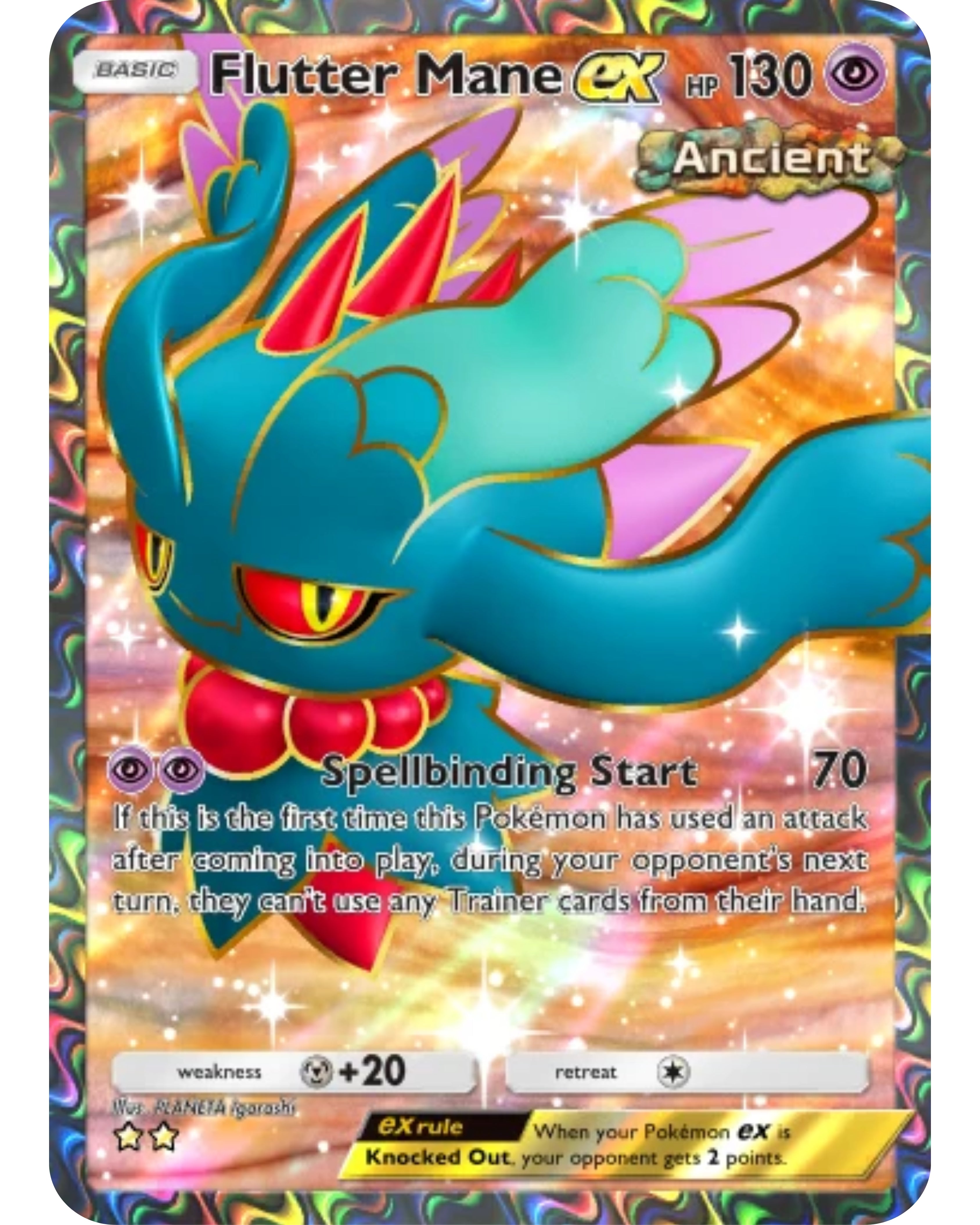 [ESP | ENG | 中文] ⭐️⭐️ Full Art 2-Star Flutter Mane Ex | Pokémon TCG Pocket Trading